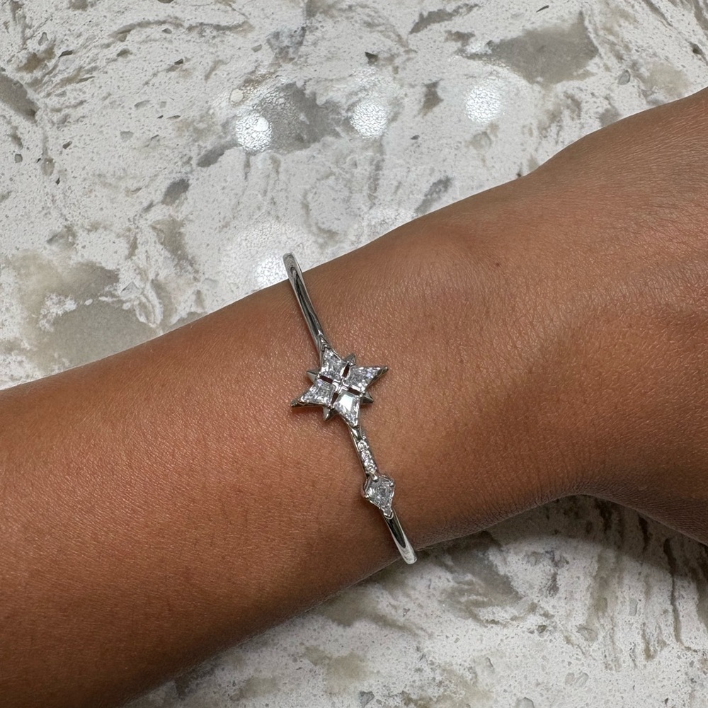 Swarovski Silver Star Bracelet Bangle